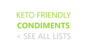 Keto Friendly Condiments Ketogenic Keto Diet